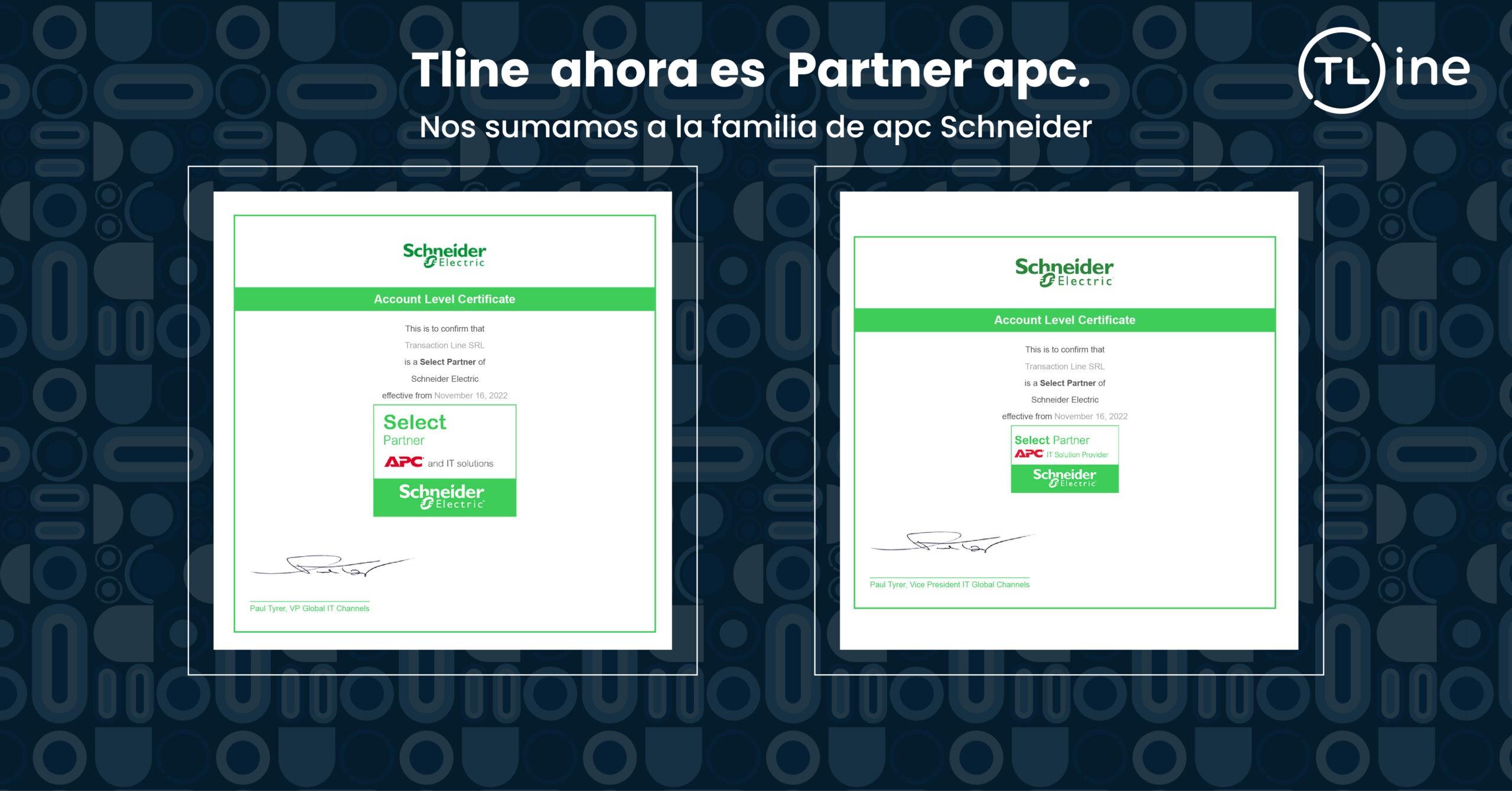 Tline es el nuevo Partner Select de APC